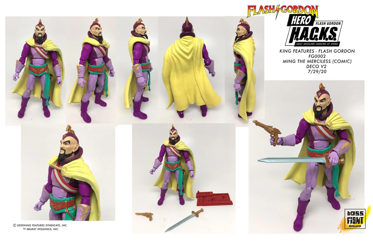Hero H.A.C.K.S. FLASH GORDON Action Figure: Comic Ming the Merciless - Wv1 - Image 3