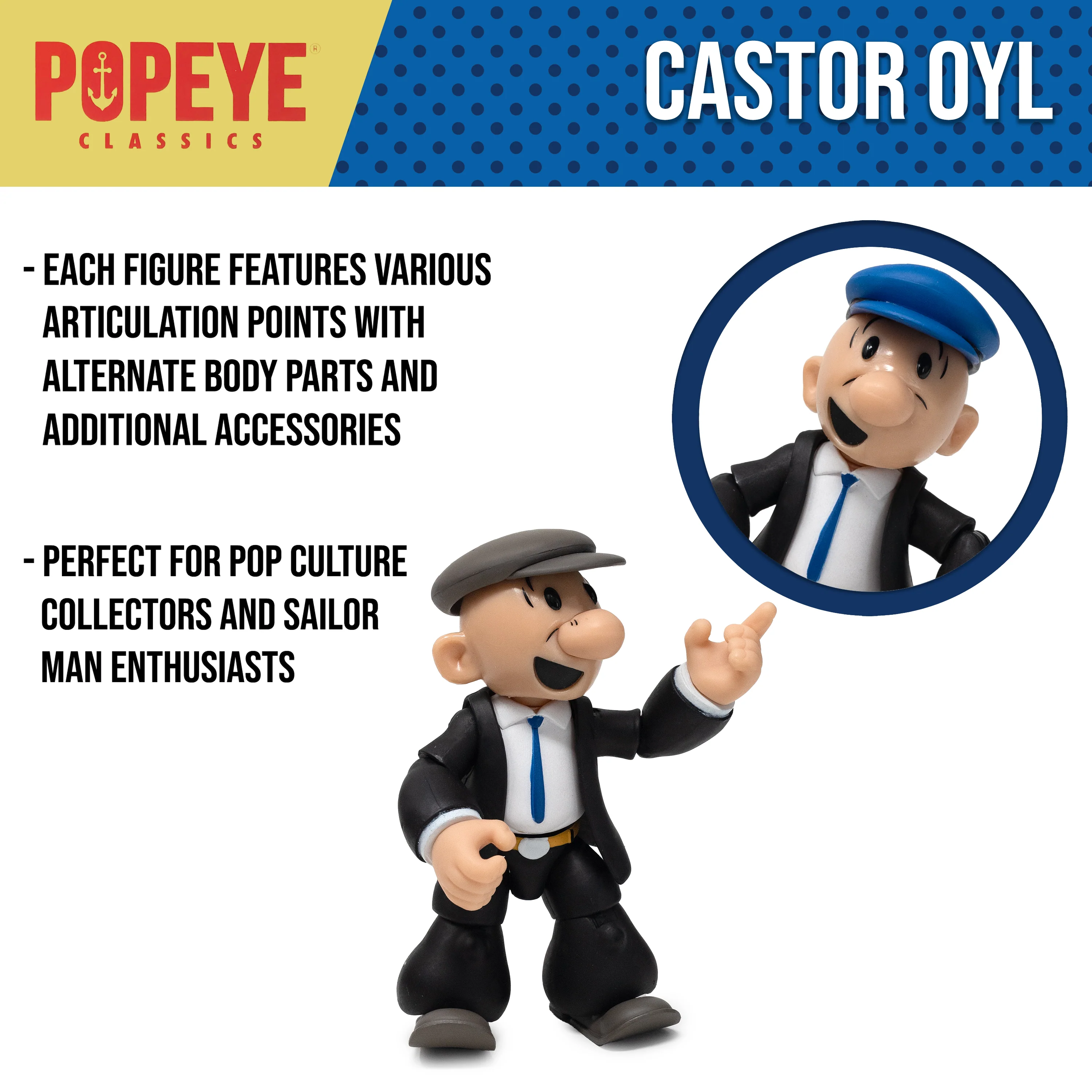 Popeye Classics Action Figure: Castor Oyl - Image 6