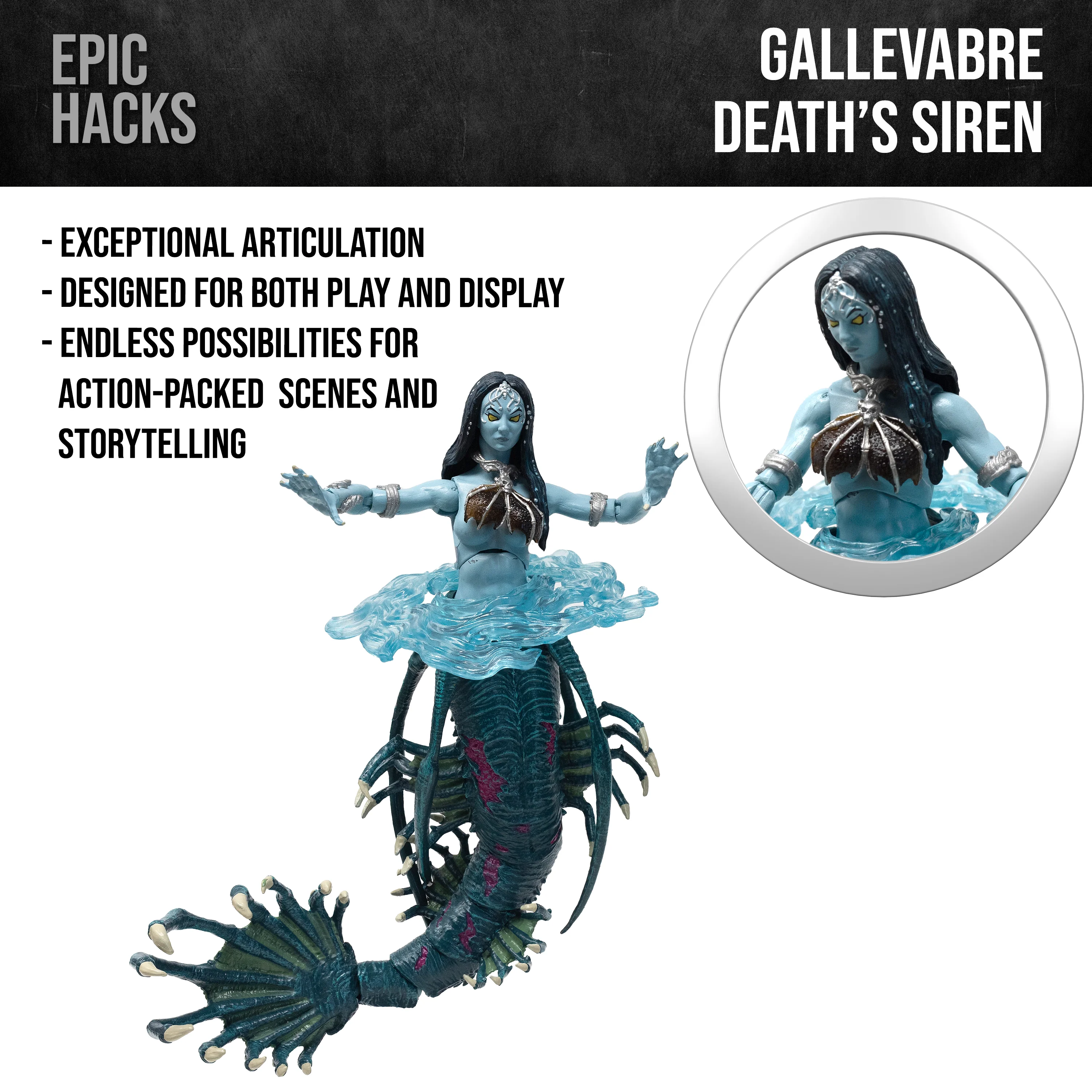 Court of the Dead Action Figure: Gallevarbe – Death’s Siren - Image 6