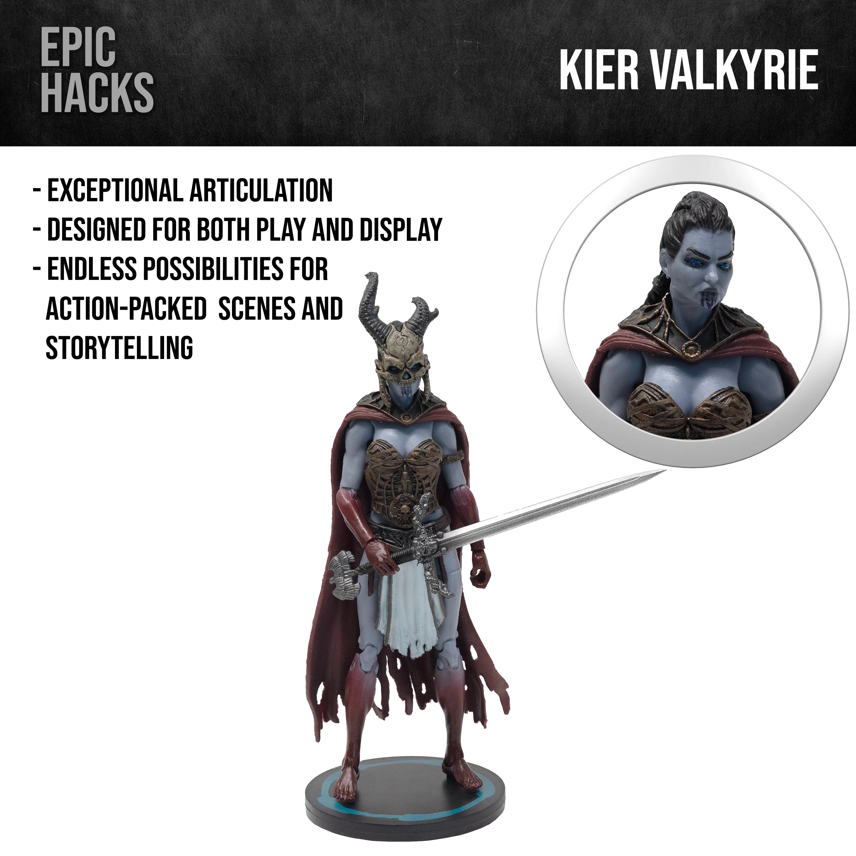 Court of the Dead Action Figure: Kier - Valkyrie of the Dead - Image 6