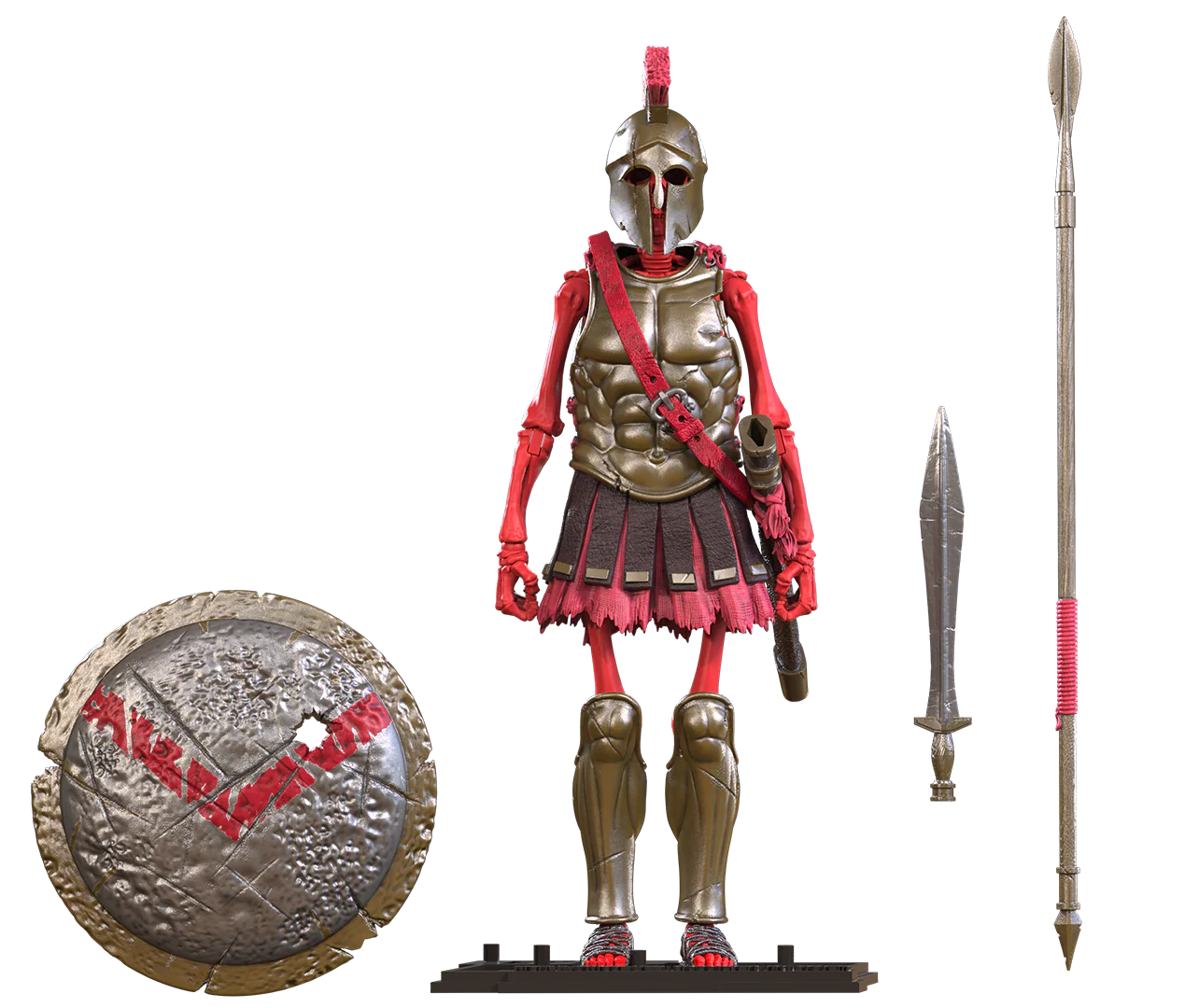 Epic H.A.C.K.S. Action Figure: Spartan Warrior Skeleton - Image 10