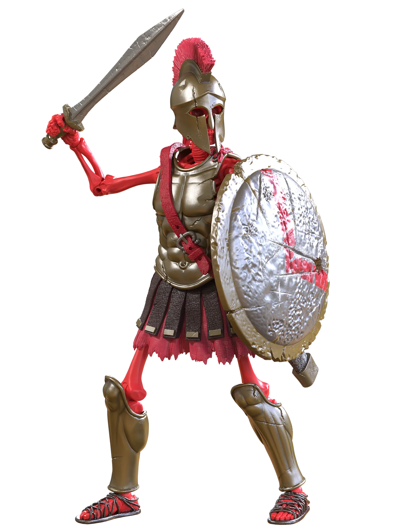 Epic H.A.C.K.S. Action Figure: Spartan Warrior Skeleton - Image 7