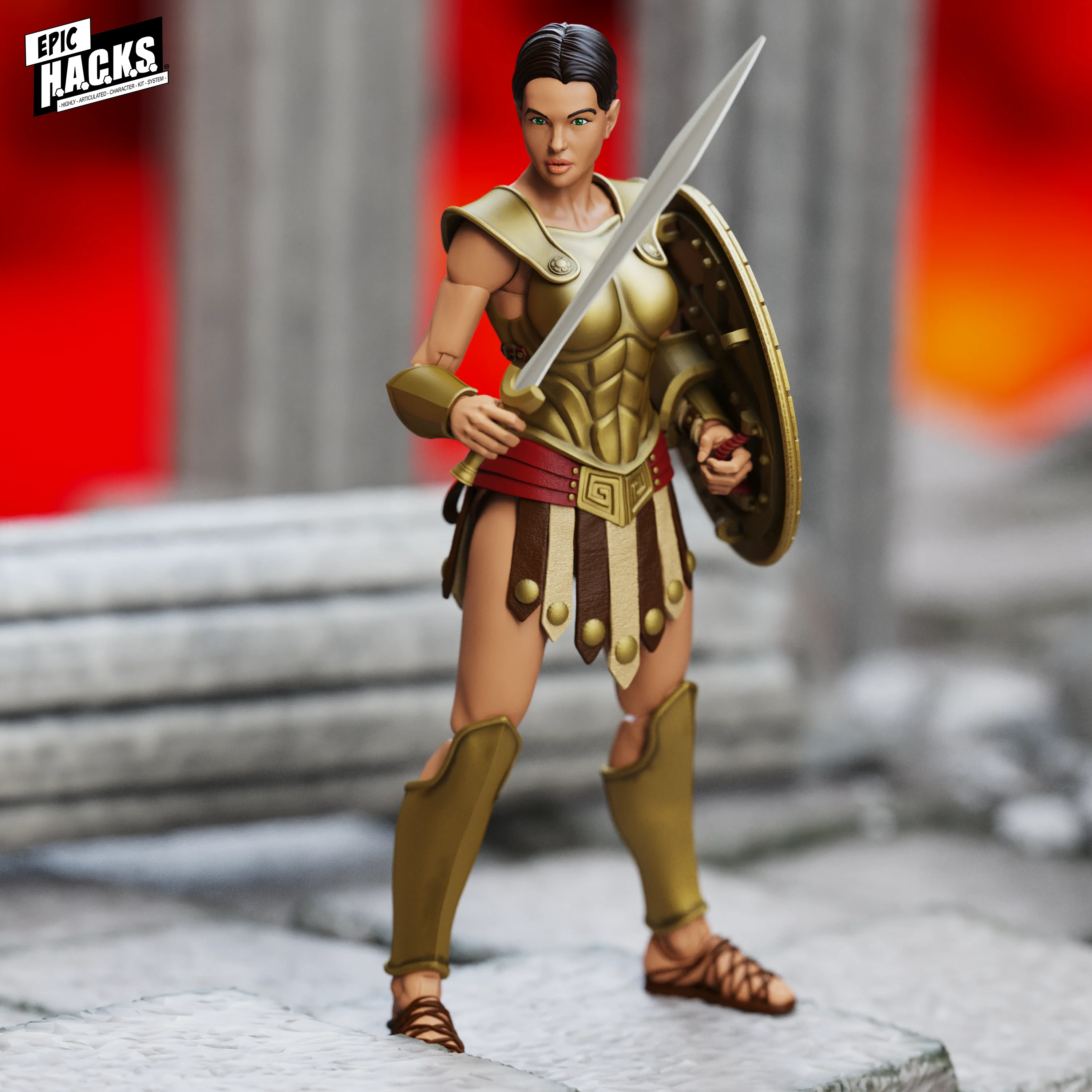 Epic H.A.C.K.S. Core 1:12 Scale Action Figure | Amazon Warrior: Pride of Ares - Image 3
