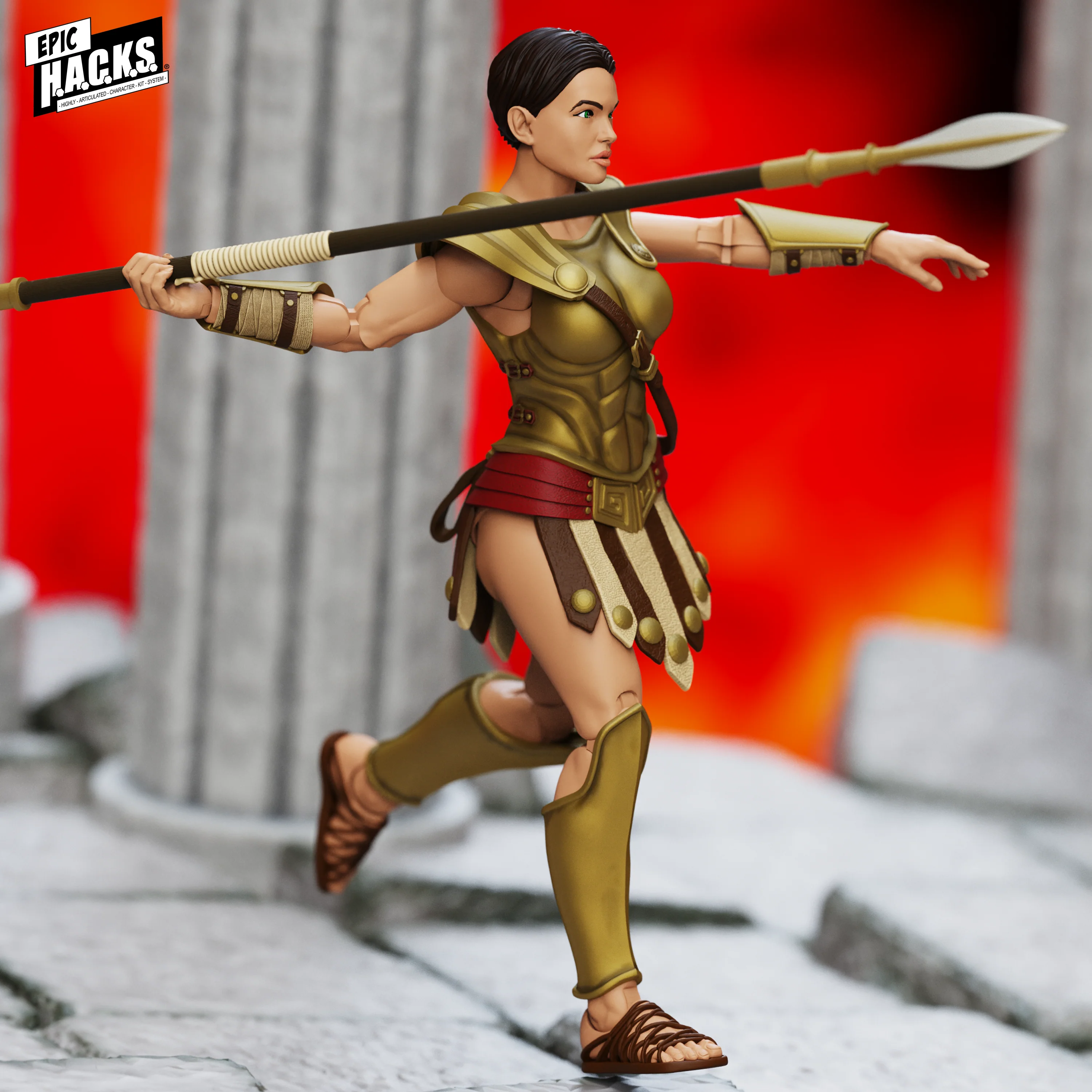 Epic H.A.C.K.S. Core 1:12 Scale Action Figure | Amazon Warrior: Pride of Ares - Image 4