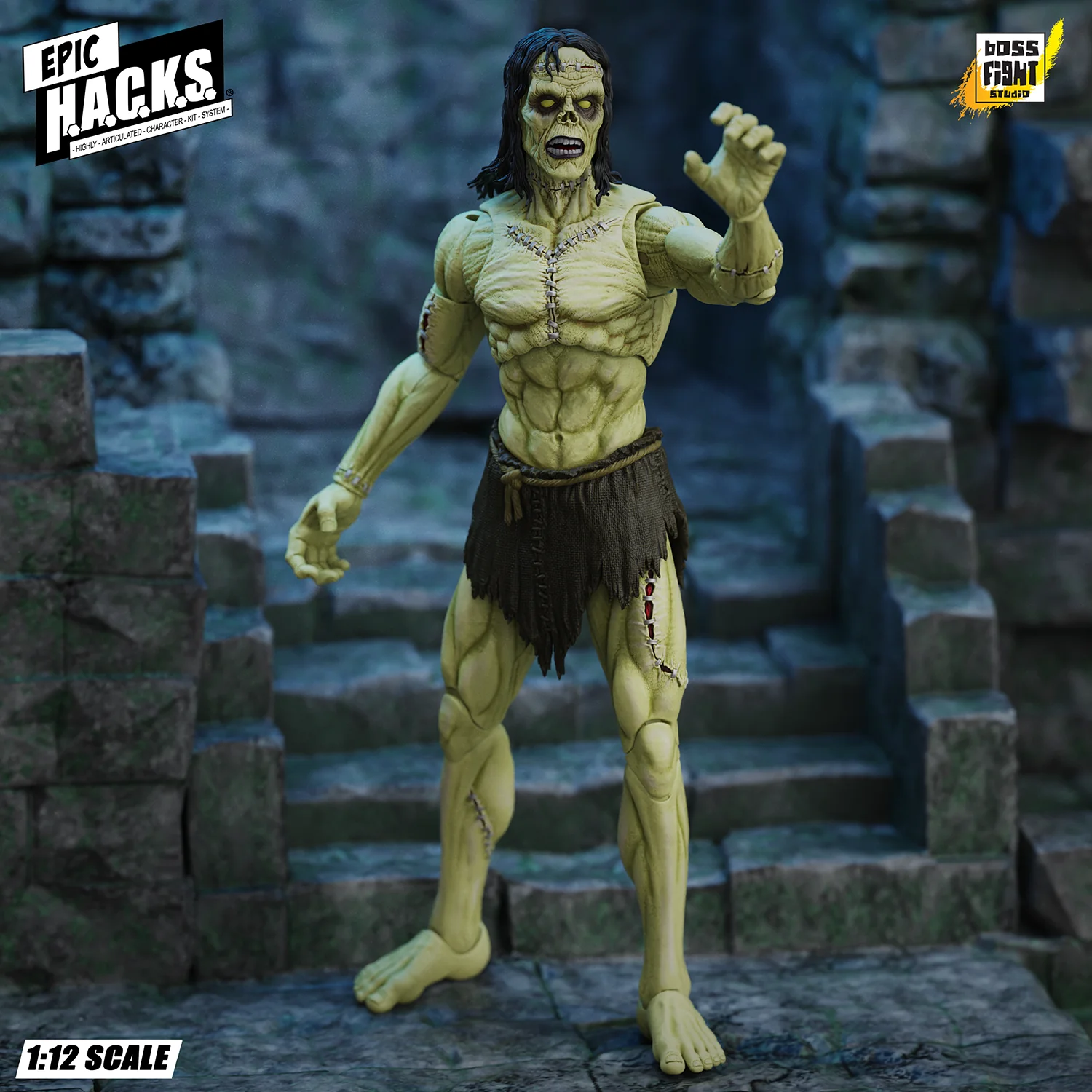 Epic H.A.C.K.S. Creatures 1:12 Scale Action Figure Wave 1 | Frankenstein’s Monster: Undead Creature - Image 3