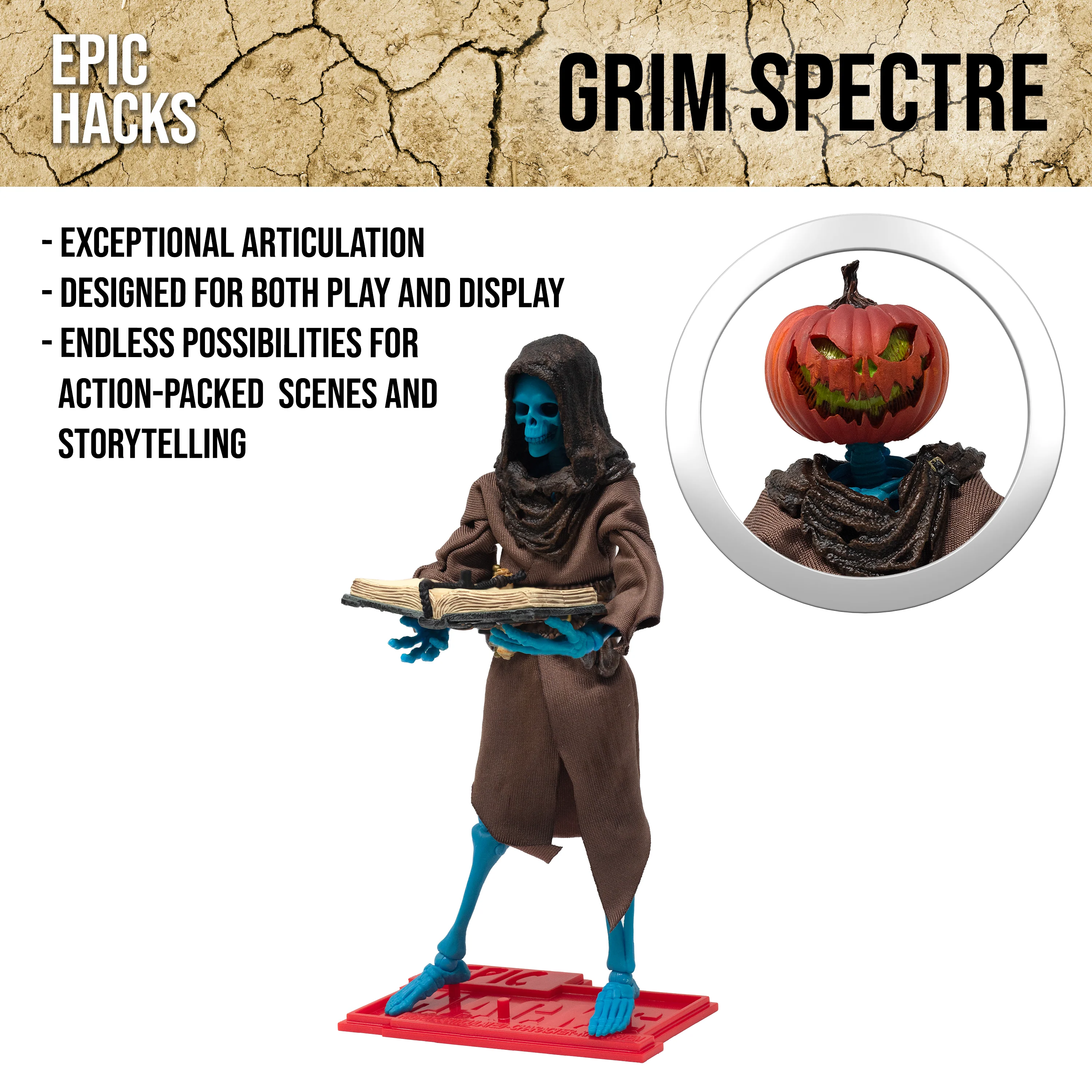 EPIC H.A.C.K.S. Action Figure: Grim Spectre Skeleton - Image 8