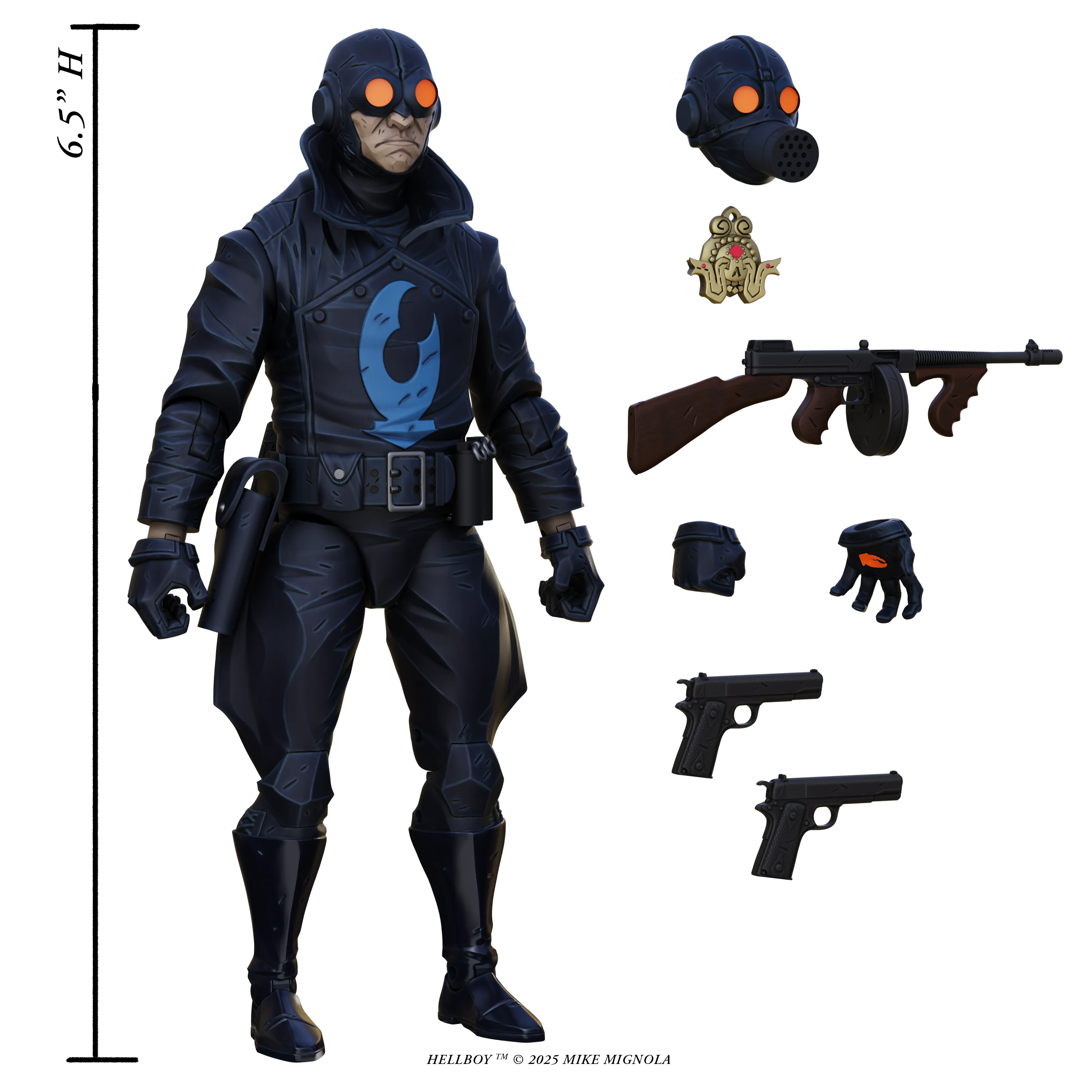 Hellboy 1:12 Scale Action Figures Wv1 | Lobster Johnson (The Iron Prometheus) - Image 4