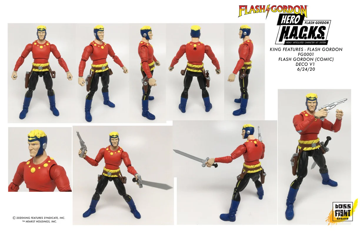 Hero H.A.C.K.S. FLASH GORDON Action Figure: Comic Flash - Wv1 - Image 3
