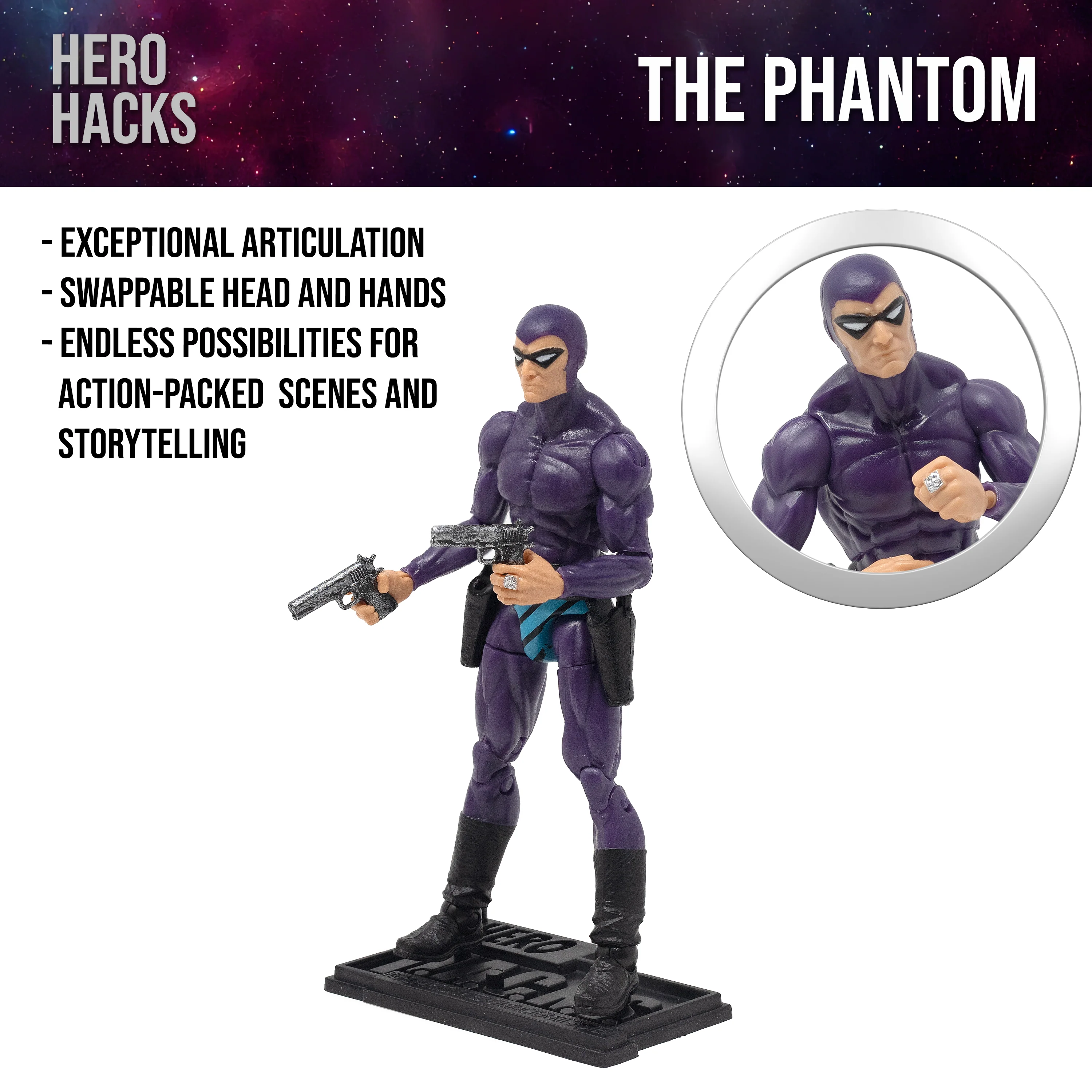Hero H.A.C.K.S. Phantom Action Figure: Phantom - Wv1 - Image 5
