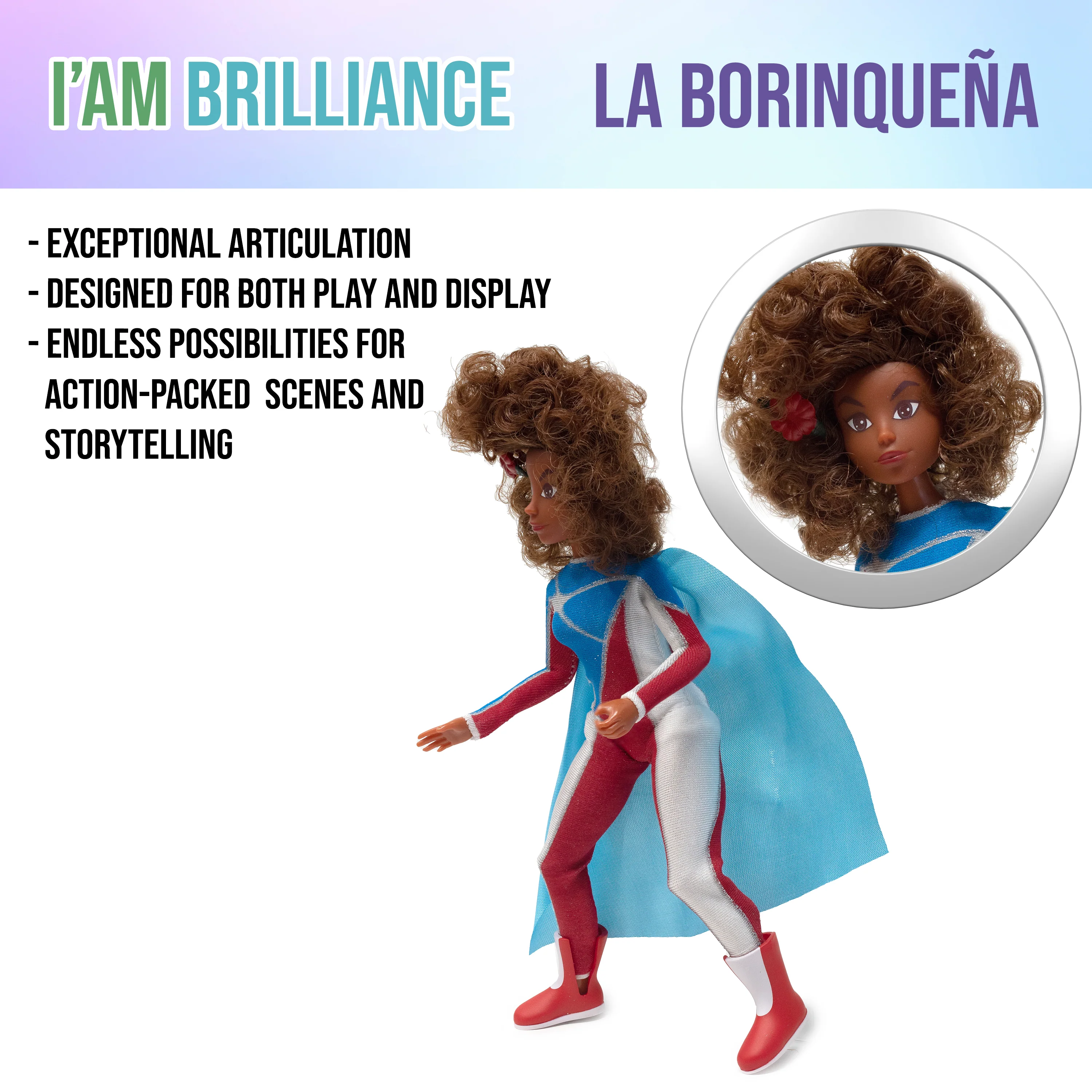 I Am Brilliance Action Doll: La Borinqueña - Image 4