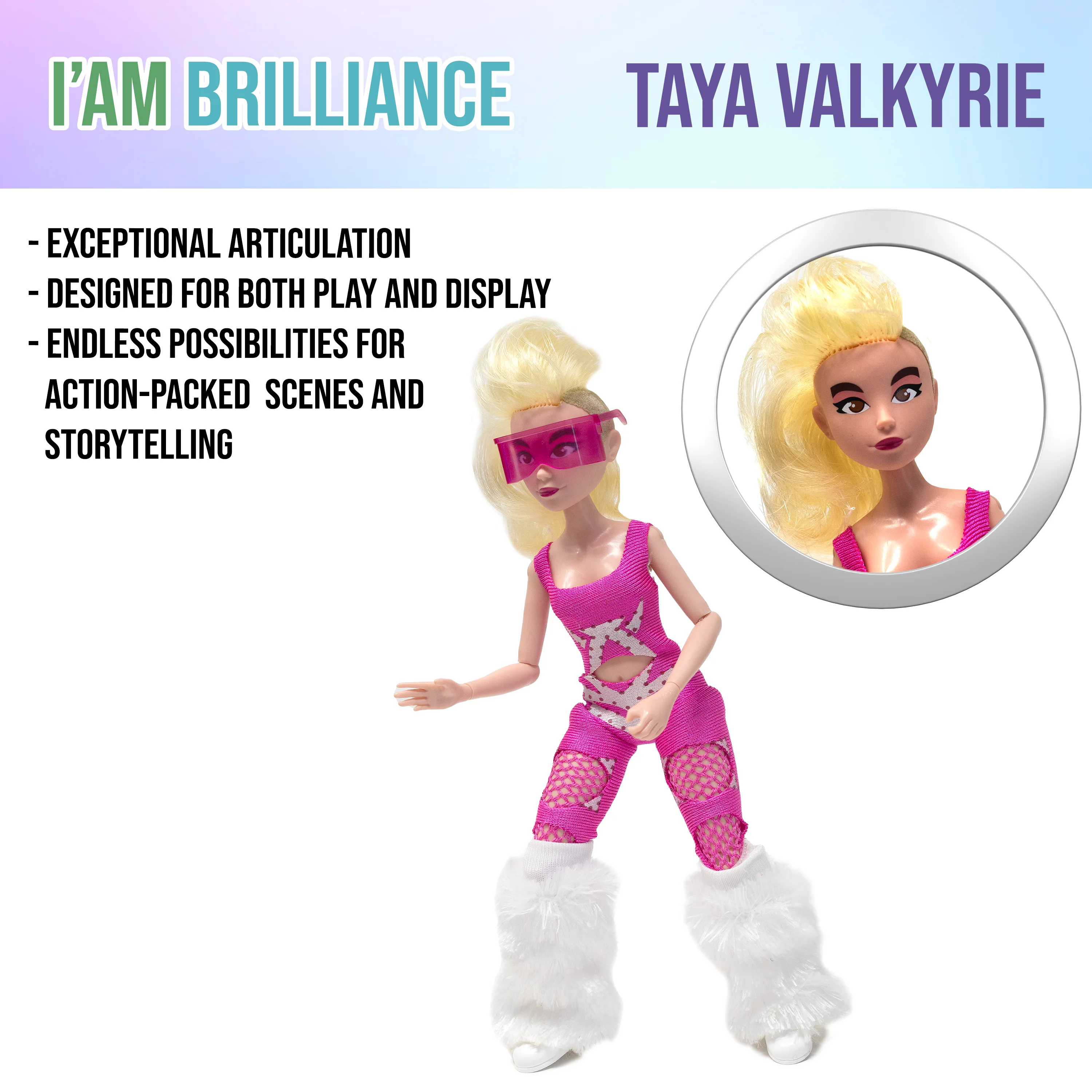 I Am Brilliance Action Doll: Taya Valkyrie - Image 4