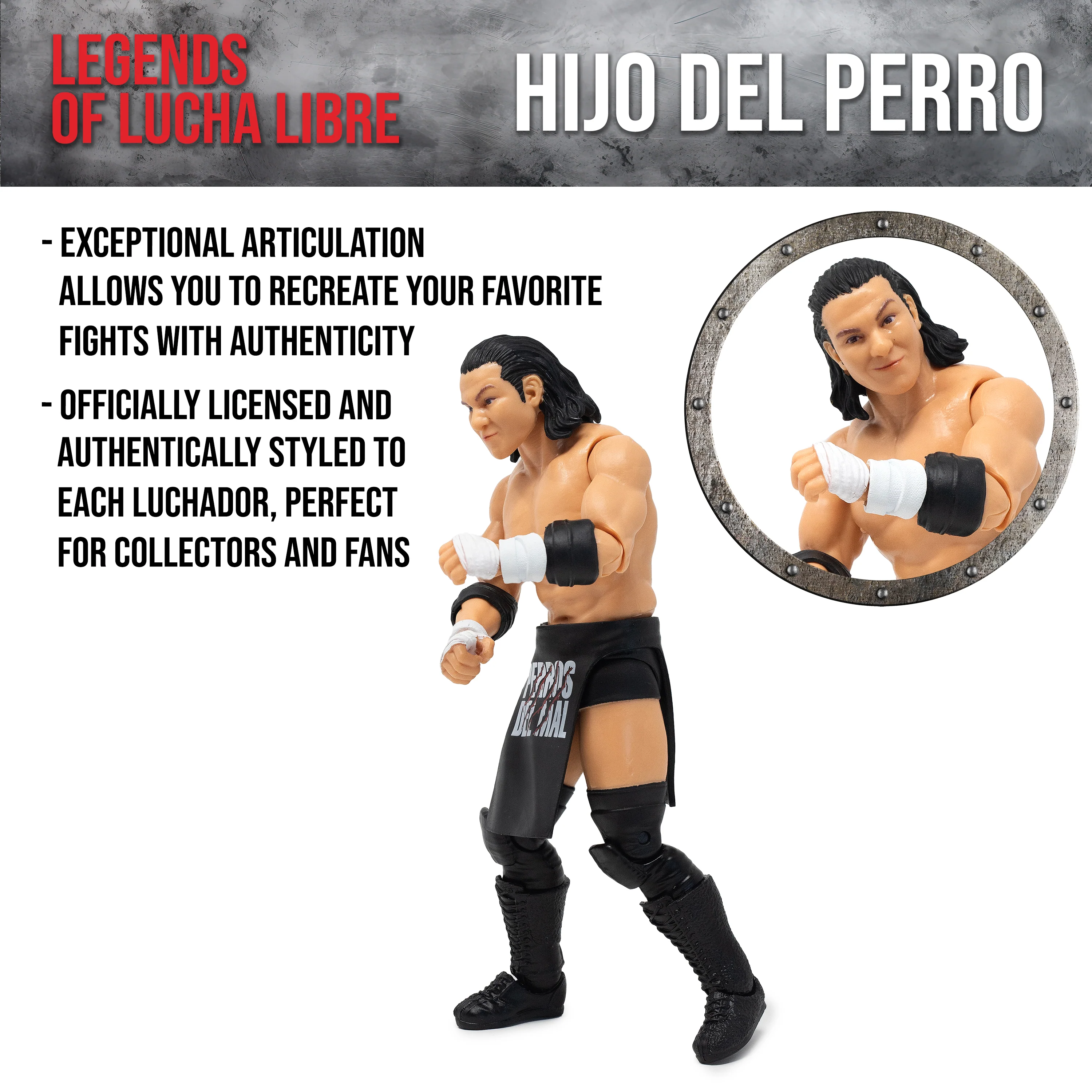 Legends of Lucha Libre Action Figure - Fanaticos: Hijo del Perro Aguayo - Image 7