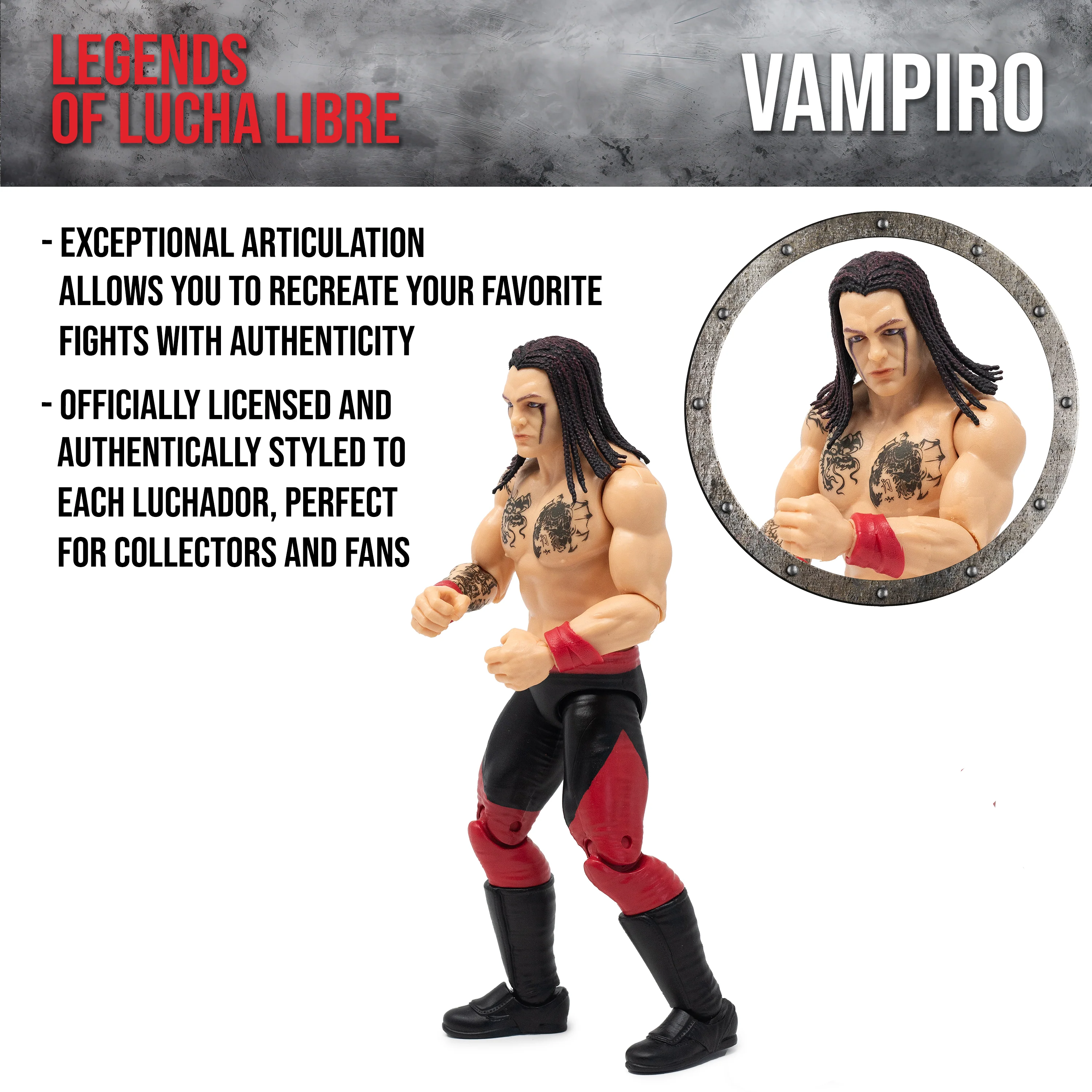 Legends of Lucha Libre Action Figure - Fanaticos: Vampiro - Image 4