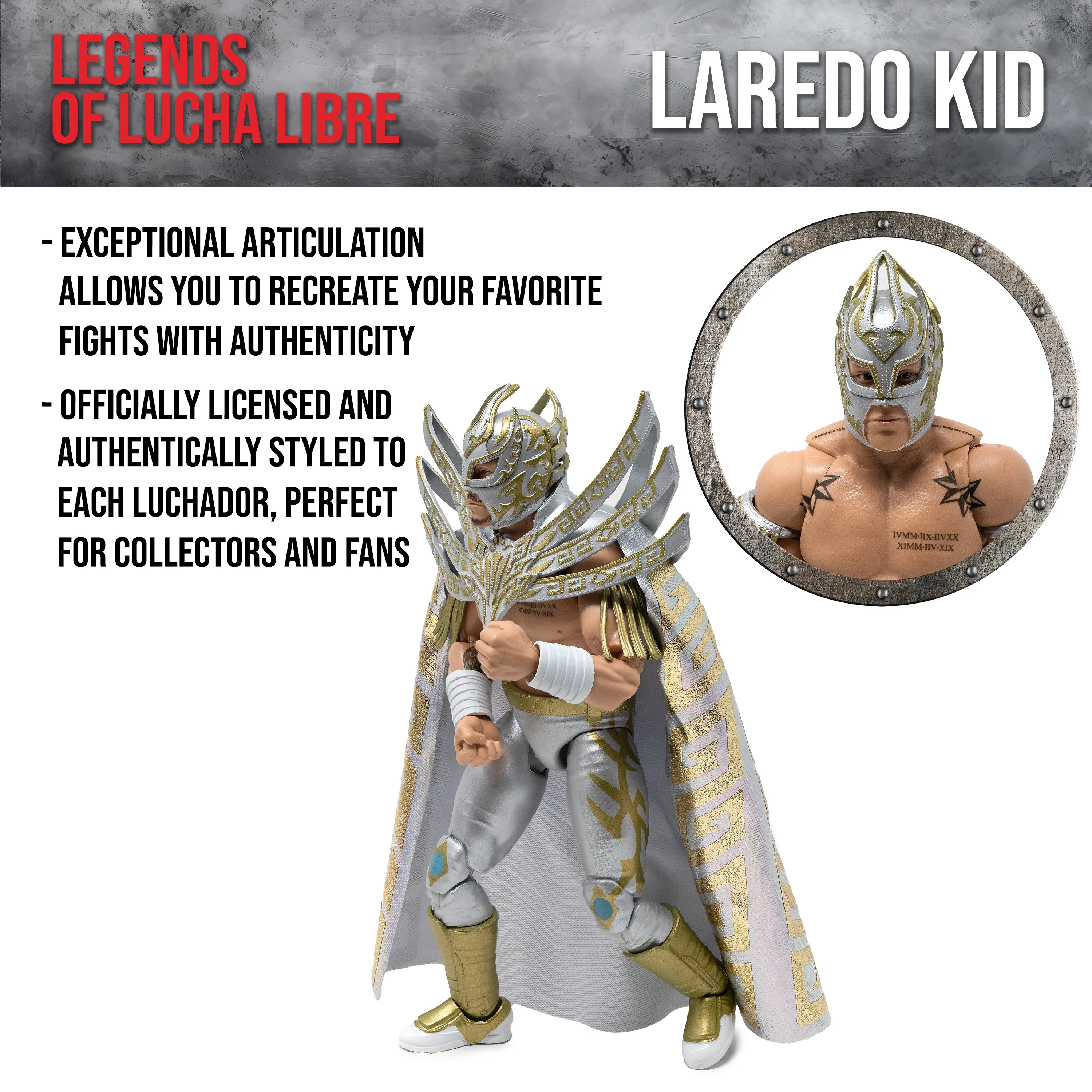 Legends of Lucha Libre Premium Action Figure: Laredo Kid - Image 6