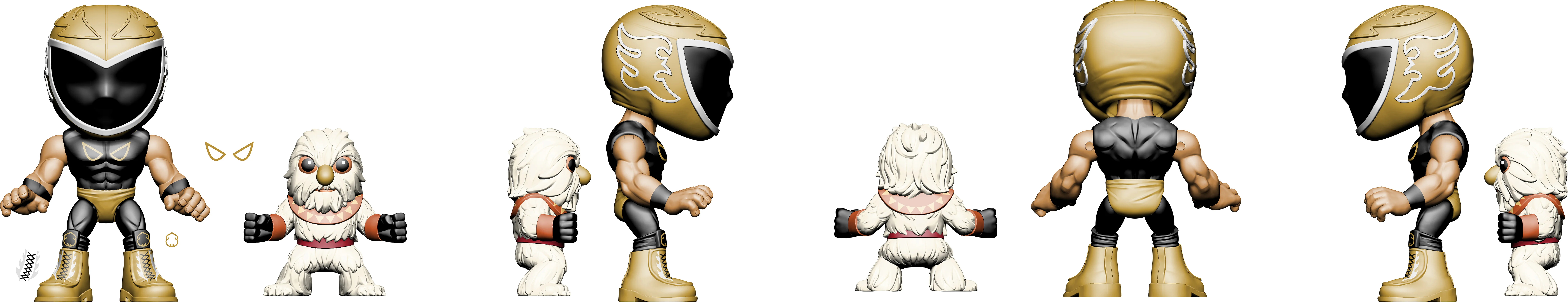 Luchacitos Mini Action Figures PDQ
