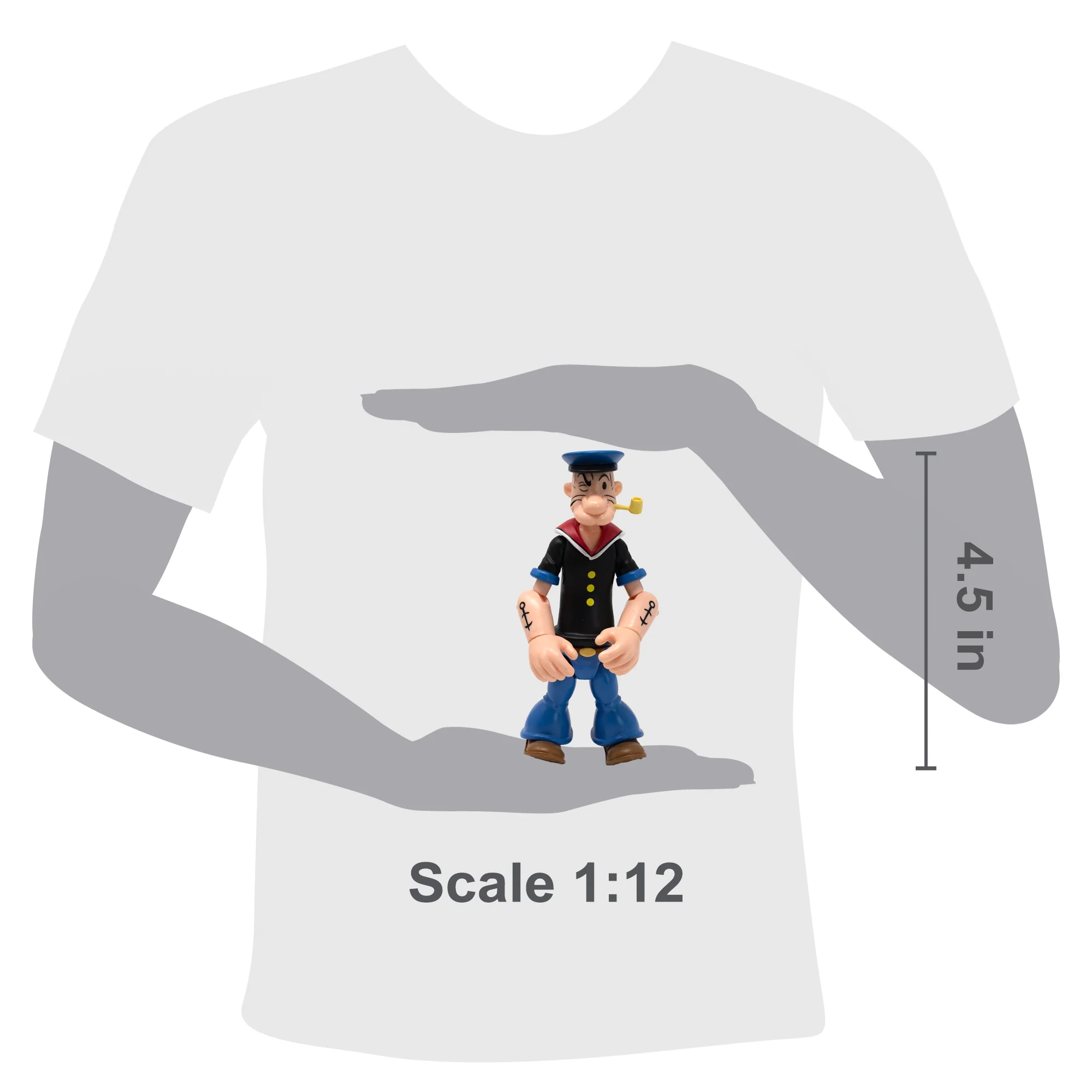 Popeye Classics Action Figure: Popeye 1st Appearance - black shirt - Image 4