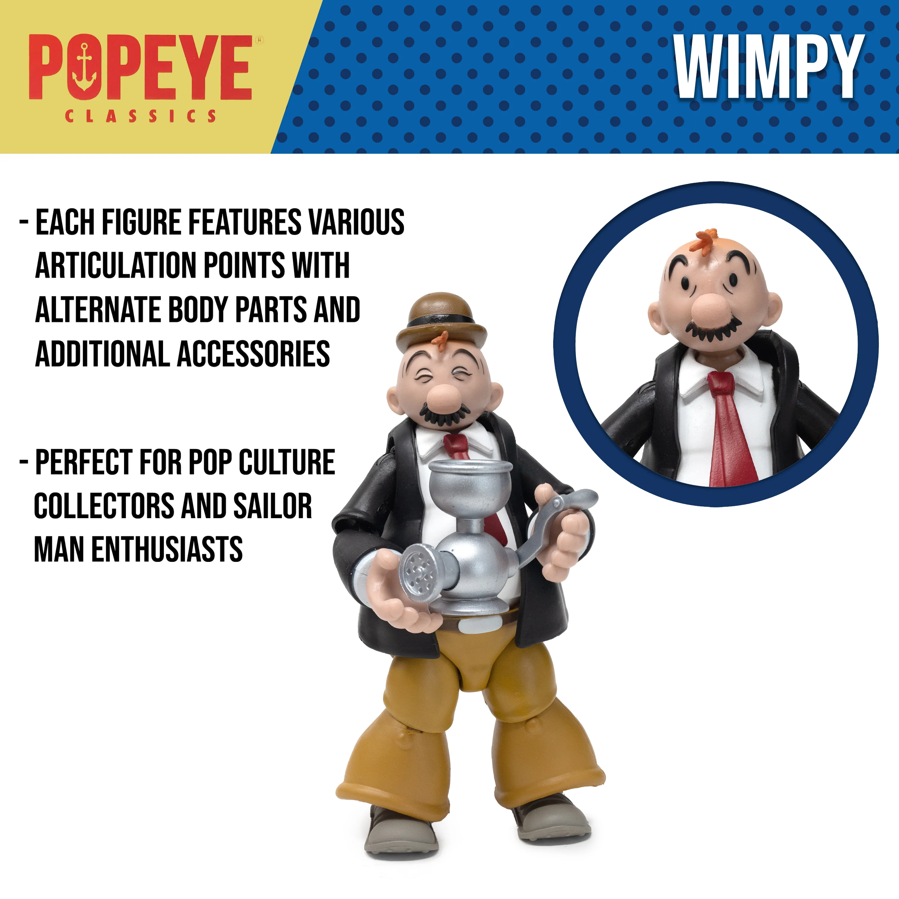 Popeye Classics Action Figure: J. Wellington Wimpy - Image 5