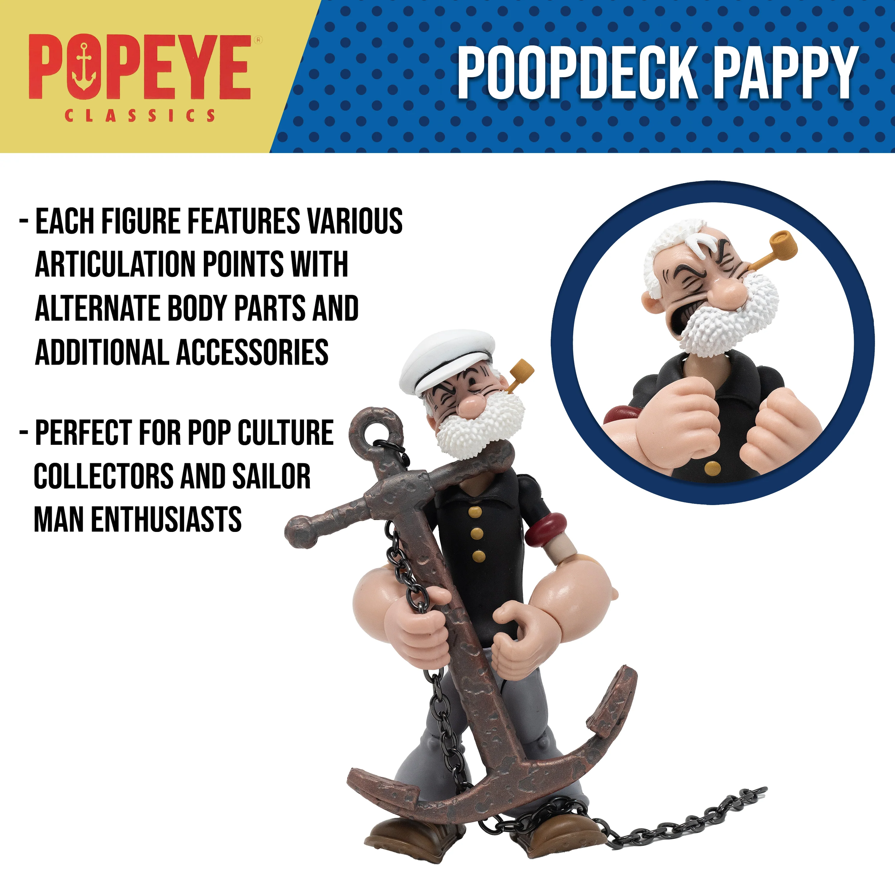 Popeye Classics Action Figure: Poopdeck Pappy - Image 9