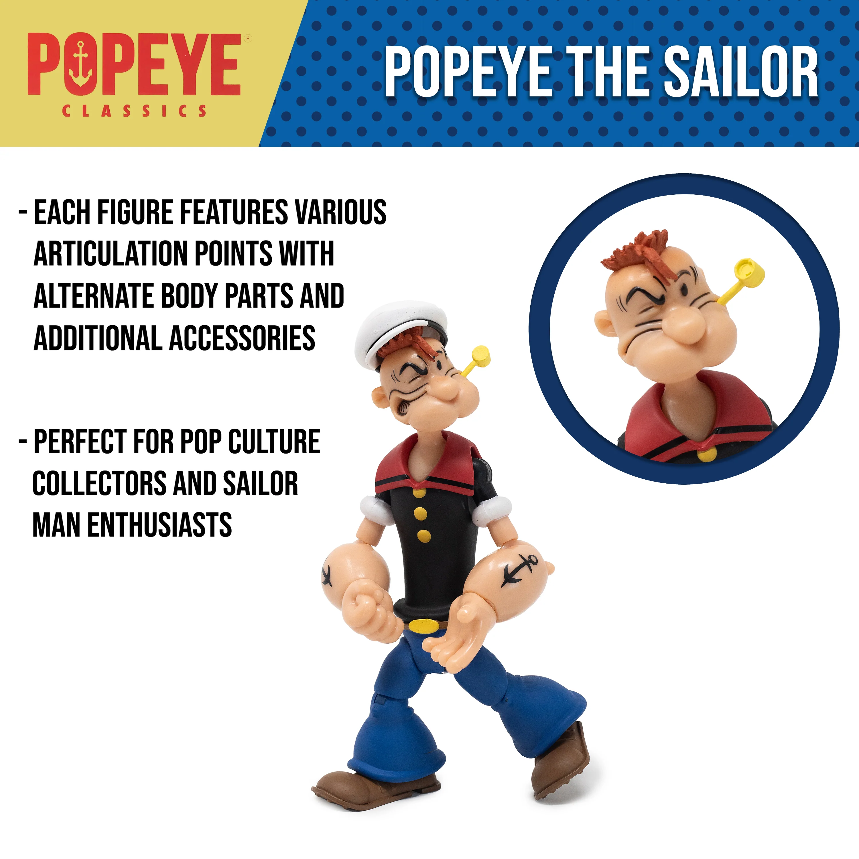Popeye Classics Action Figure: Popeye the Sailor Man - Image 6