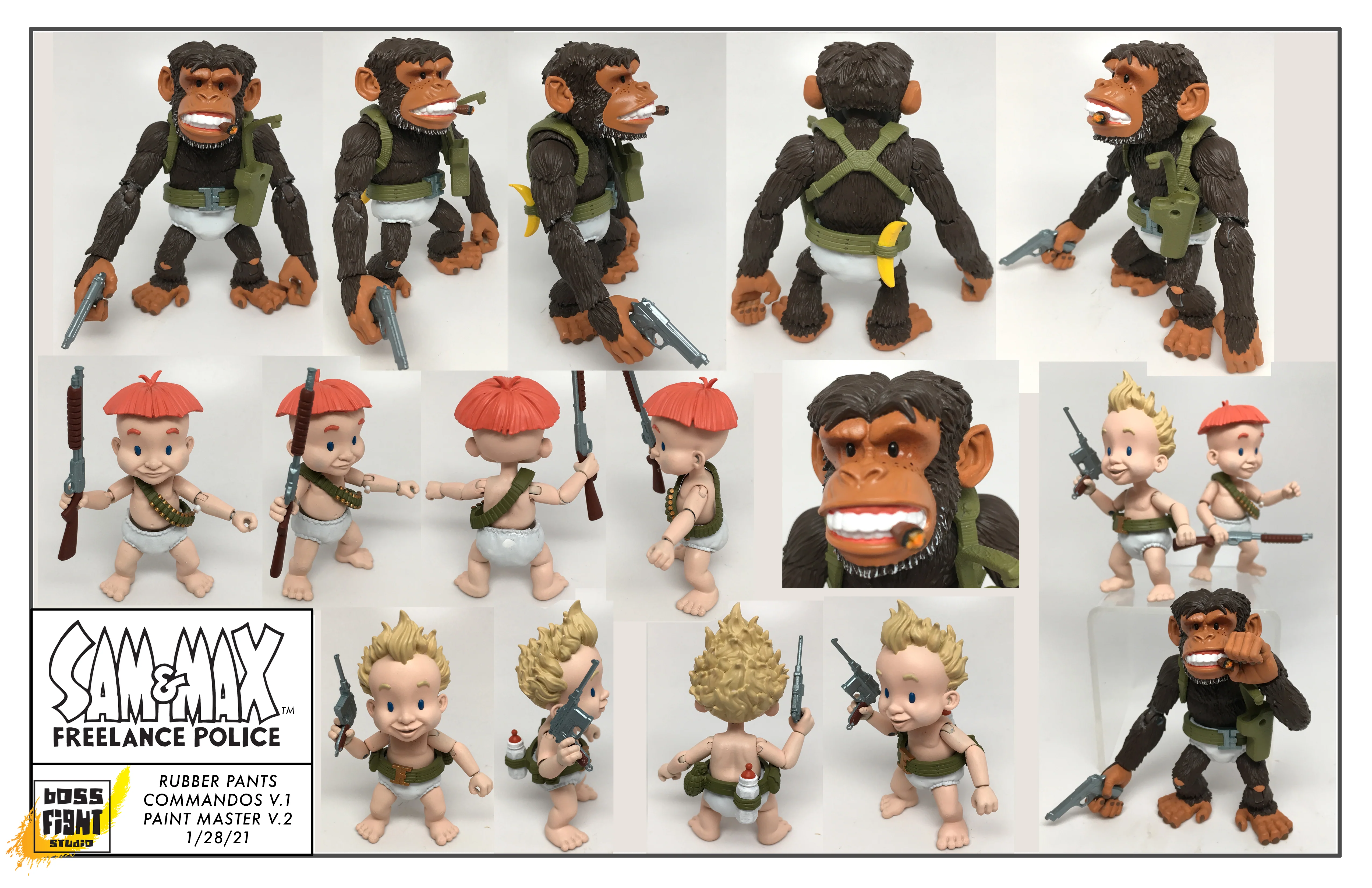 Sam & Max Series Action Figure - Wave 2 - Rubber Pants Commandos Ginormous Deluxe Set - Image 3
