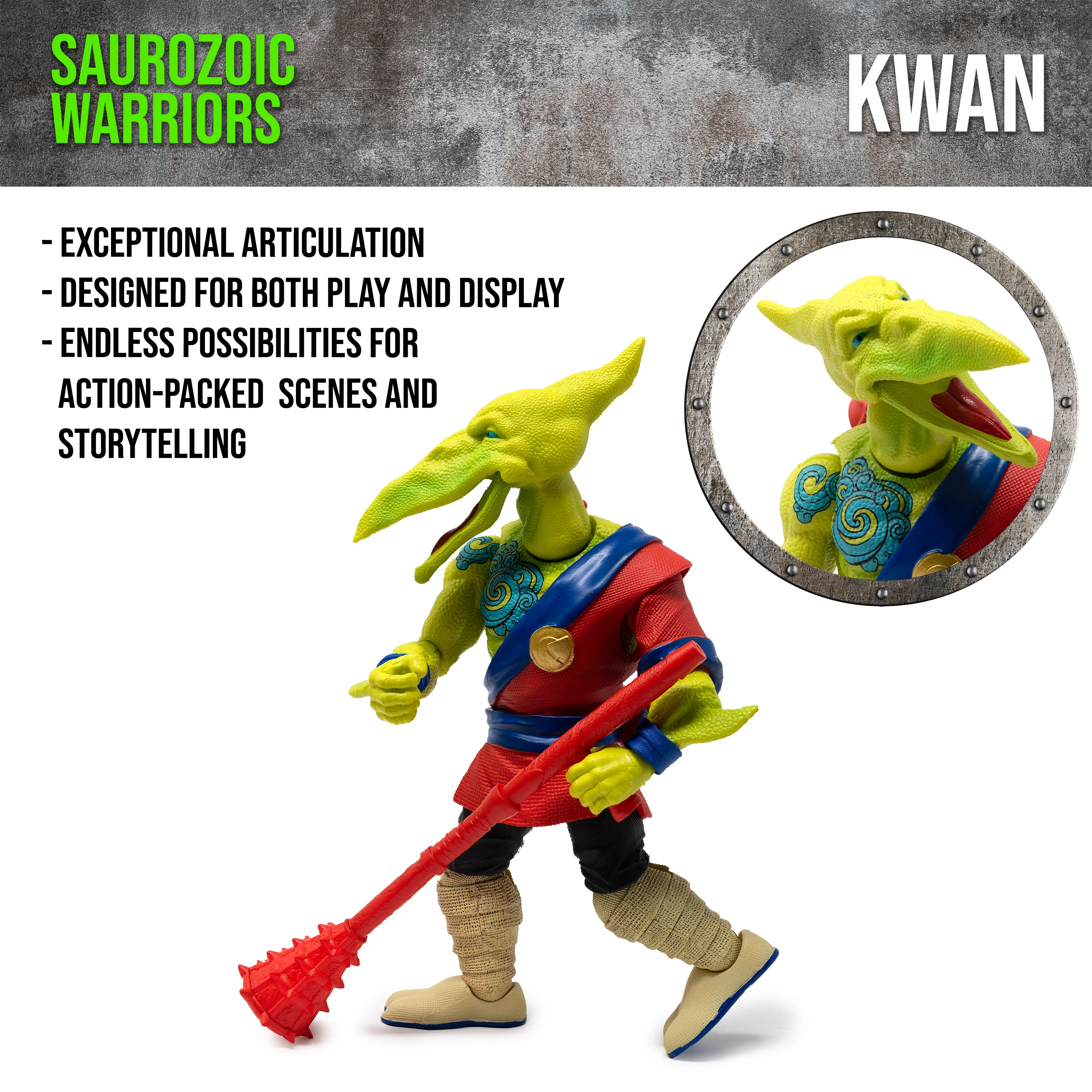 Saurozoic Warriors Action Figure: Fae Kwan Pterodactyl / Warrior Monk - Image 7