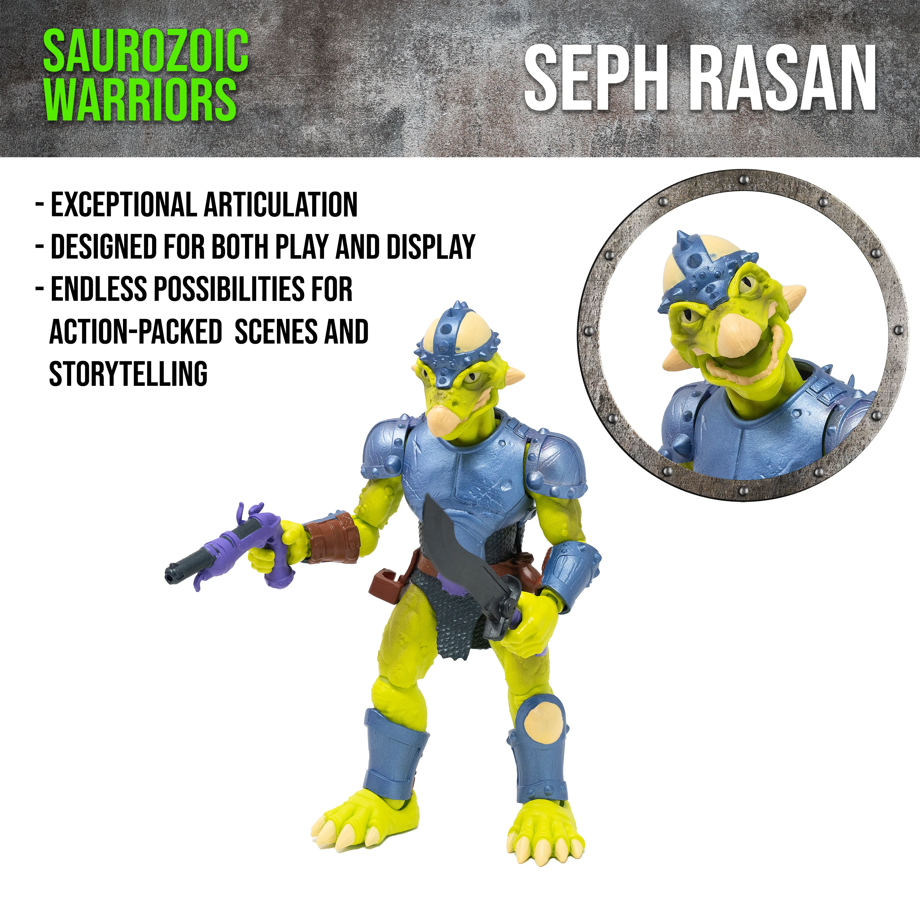 Saurozoic Warriors Action Figure: Seph Rasan - Image 5