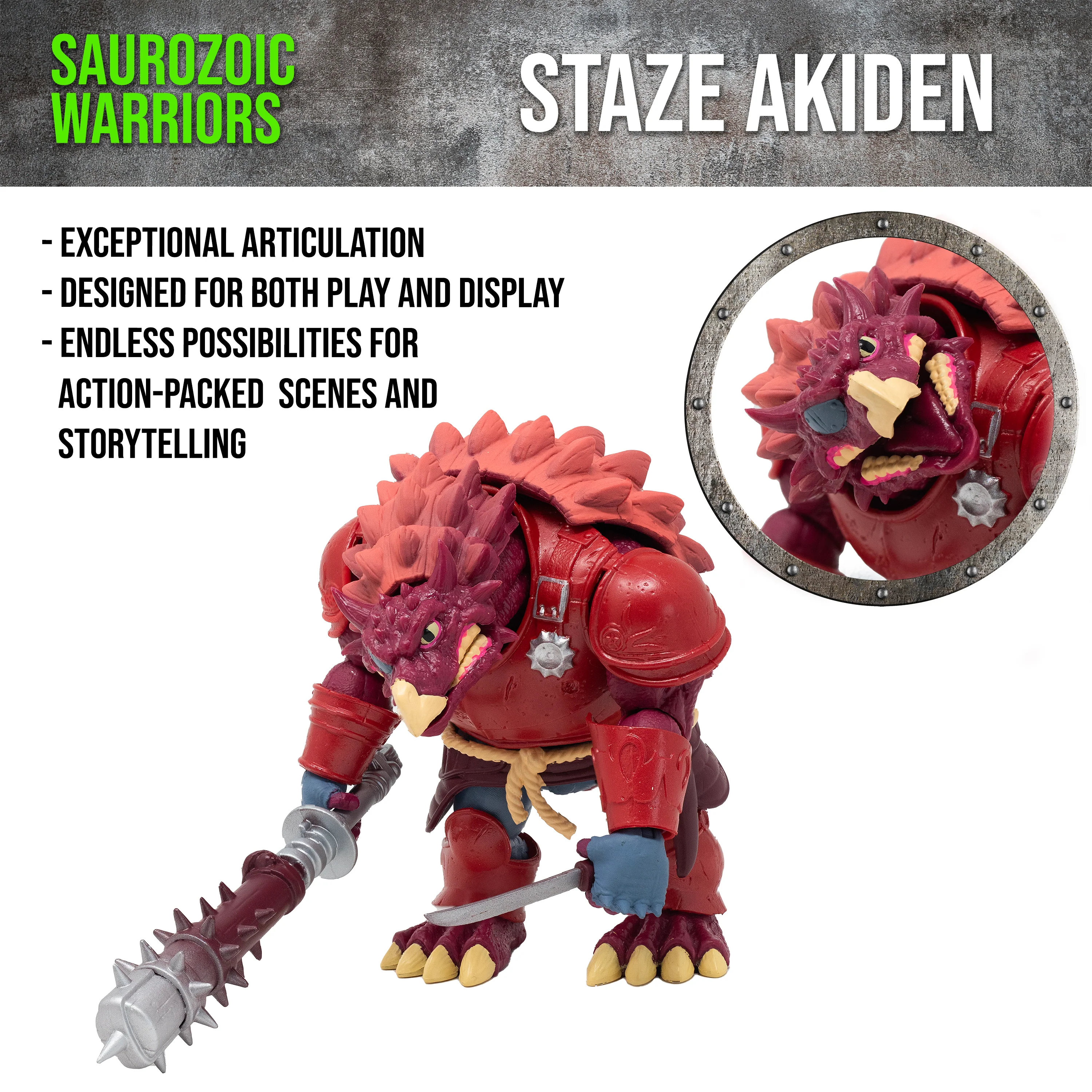 Saurozoic Warriors Action Figure: Staze Akiden - Image 7