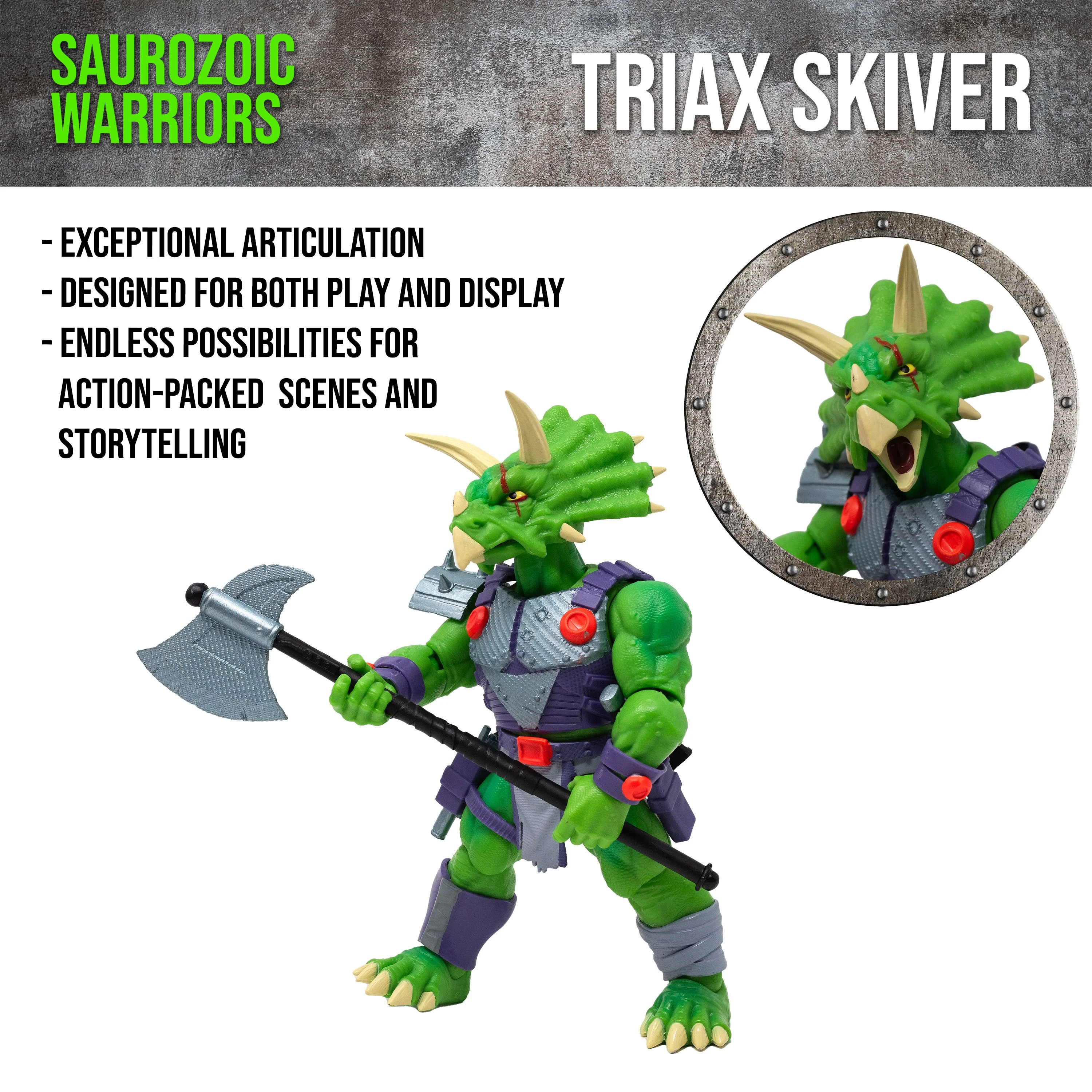 Saurozoic Warriors Action Figure: Triax Skiver - Image 6