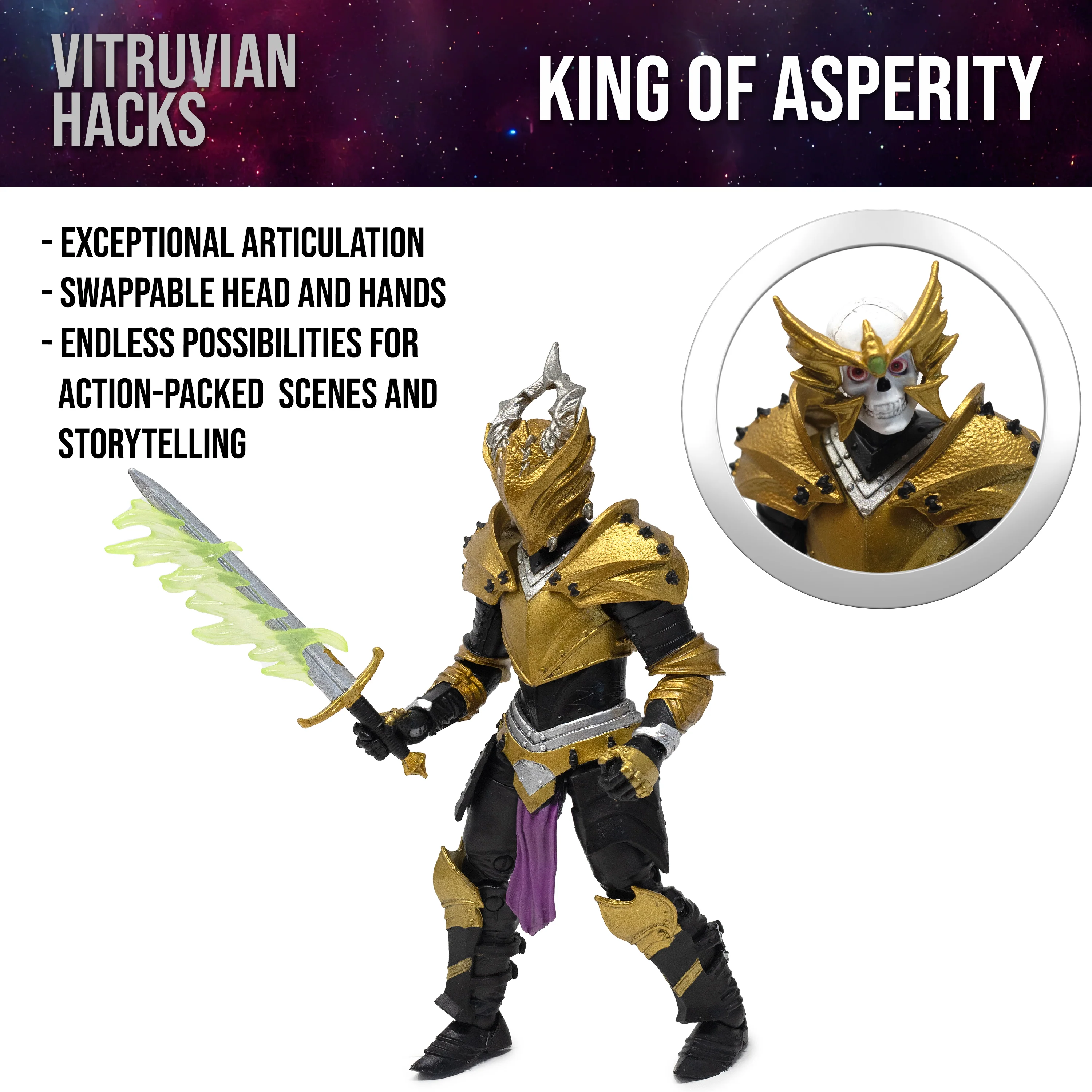 Vitruvian H.A.C.K.S. Action Figure: 10th Anniversary - King of Asperity - Image 6