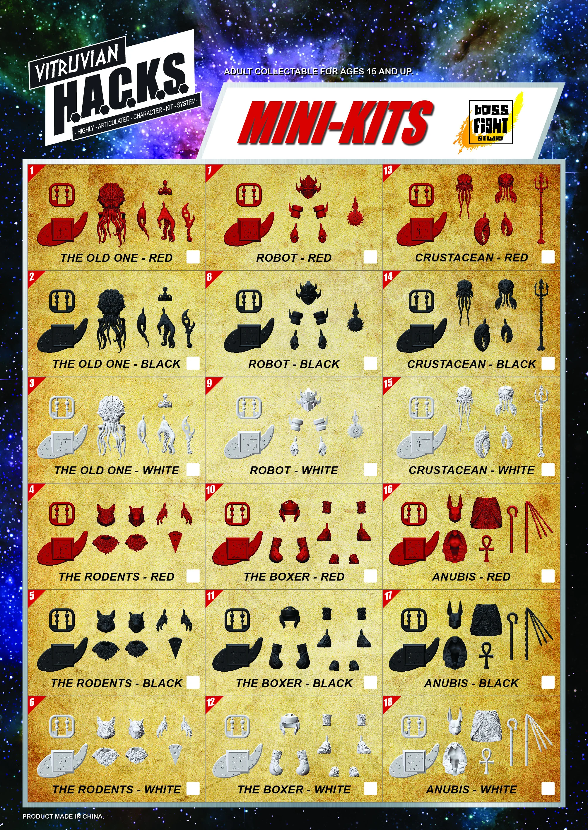 Vitruvian H.A.C.K.S. - Mini-Kit Blind Bags Assortment Box Wave 1 - Image 3