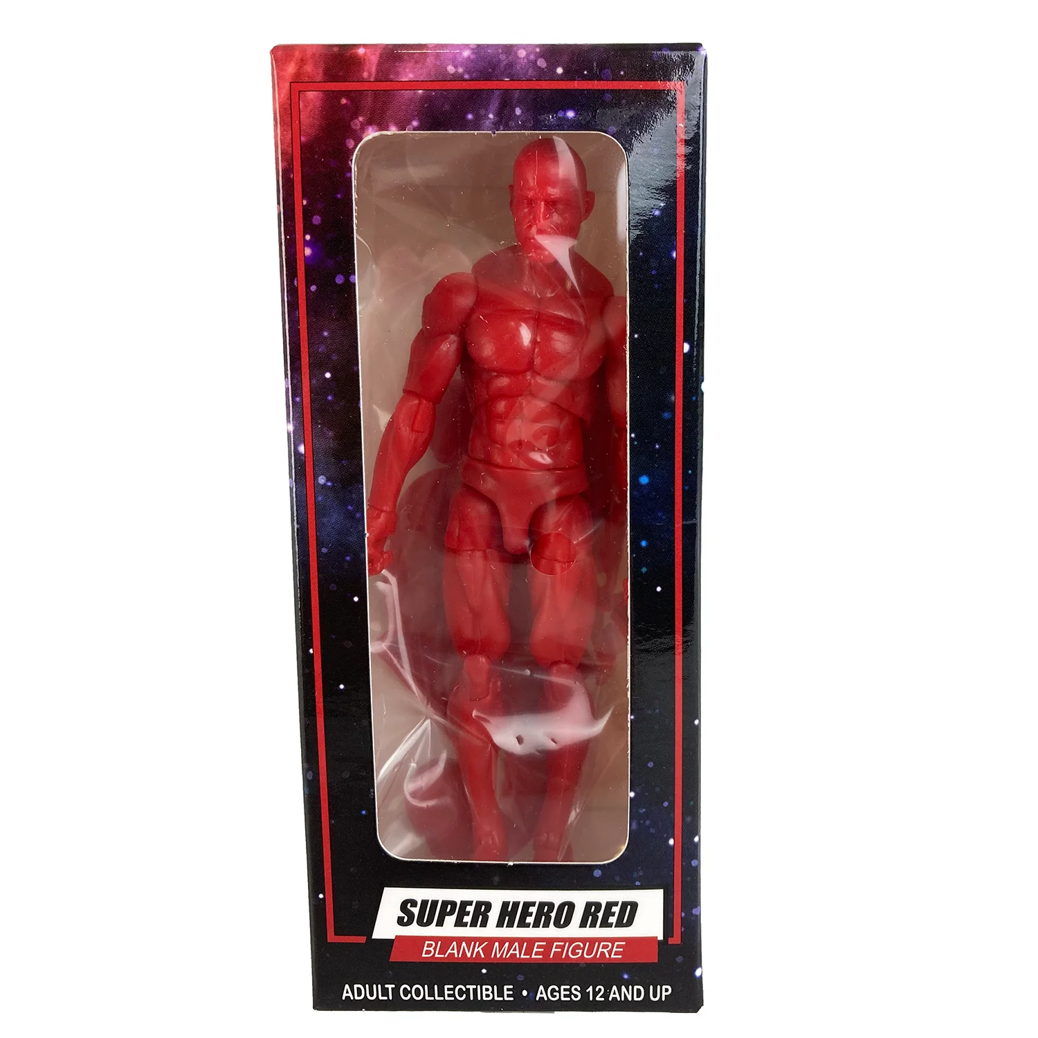 Vitruvian H.A.C.K.S. Superhero Red Blanks: Male Action Figure - Image 2