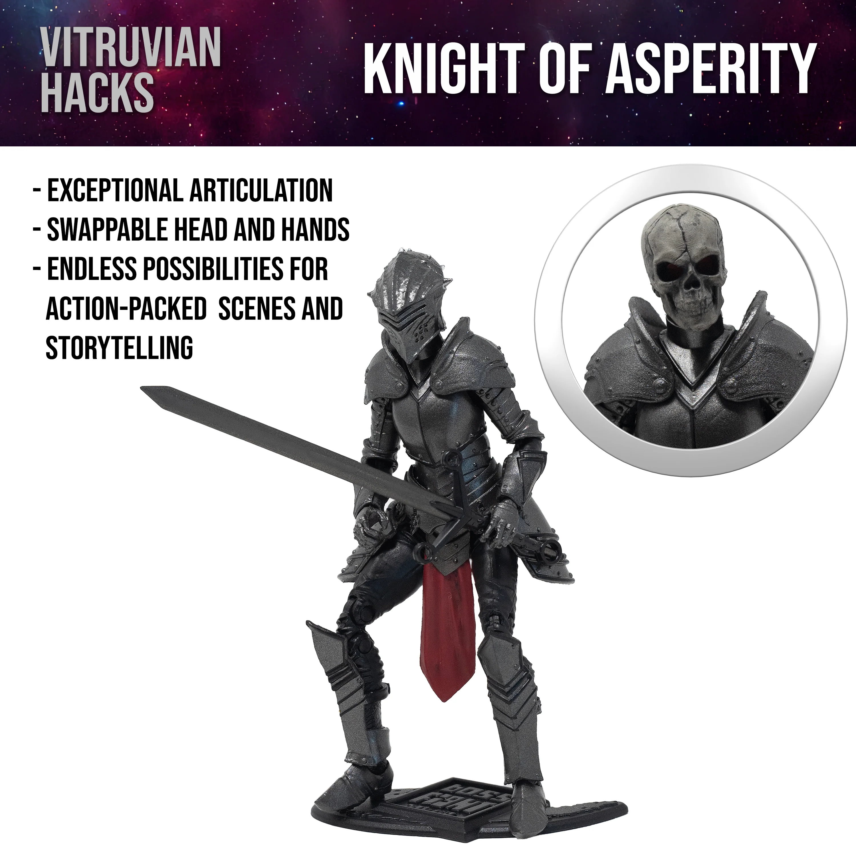 Vitruvian HACKS Action Figure: 10th Anniversary - Knight of Asperity - Image 3